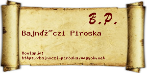 Bajnóczi Piroska névjegykártya